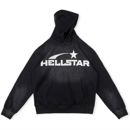 Hellstar Studios 2024 nouveau sweat à capuche noir étoile à cinq branches